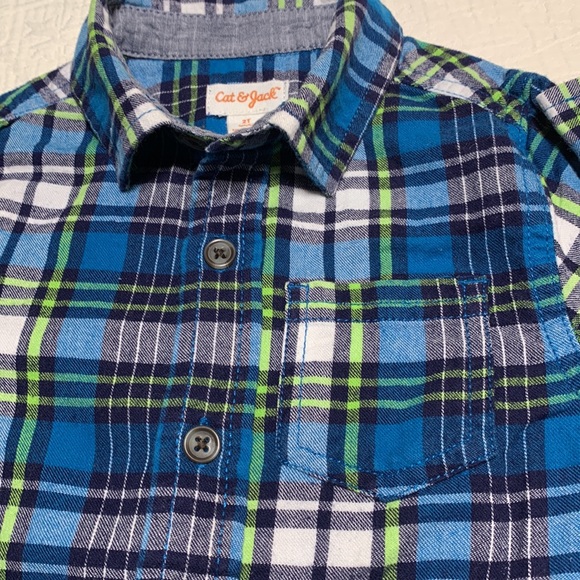 2T (4/$20) Plaid Flannel Button-Down by Cat & Jack - Picture 6 of 11